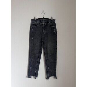 Mott & Bow Mom John Jeans in Washed Black Size 26